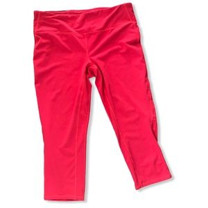 GAP FIT Neon Bright Pink Cropped Fitness Athletic Leggings